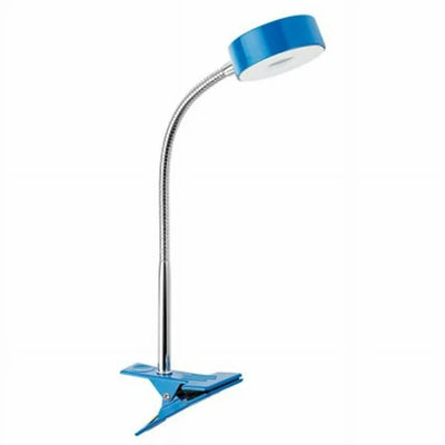 Globe Electric 8.46" 5W 250 LED Integrated Goose Neck Clip Lamp, Blue (Open Box) - VMInnovations