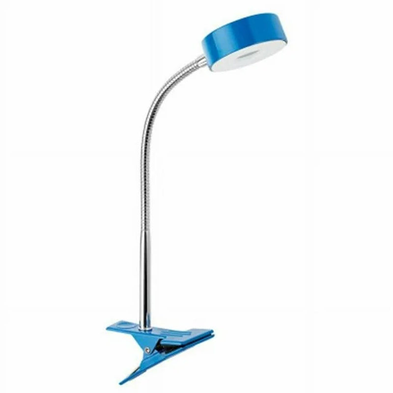Globe Electric 8.46" 5W 250 Lumens LED Integrated Goose Neck Clip Lamp, Blue
