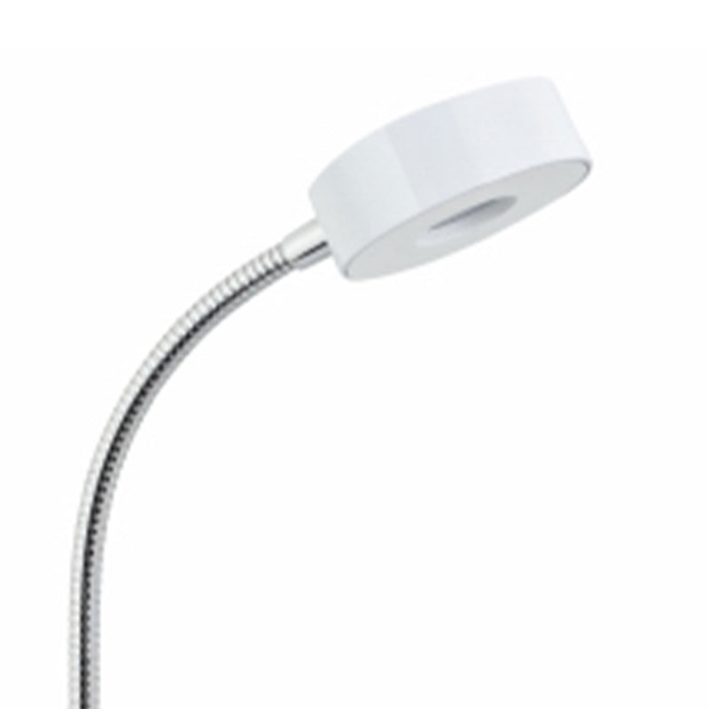 Globe Electric 8.46" 5W 250 Lumens LED Integrated Goose Neck Clip Lamp, White