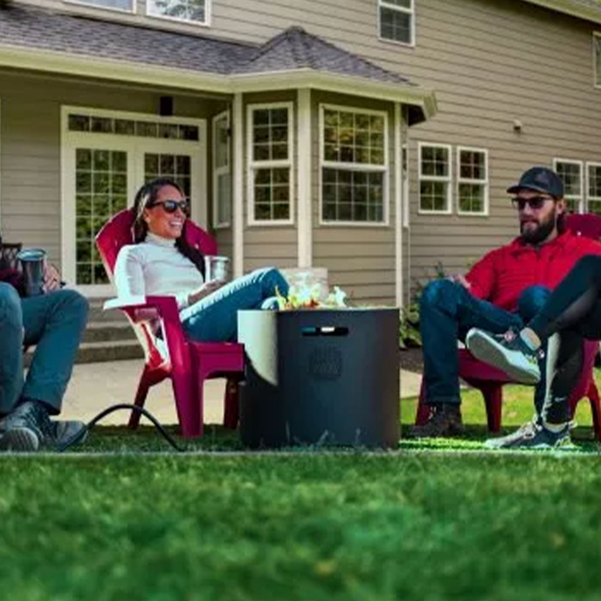 Ukiah Co. Voyager II Rechargeable Bluetooth Tabletop Fire Pit with Sound System - VMInnovations