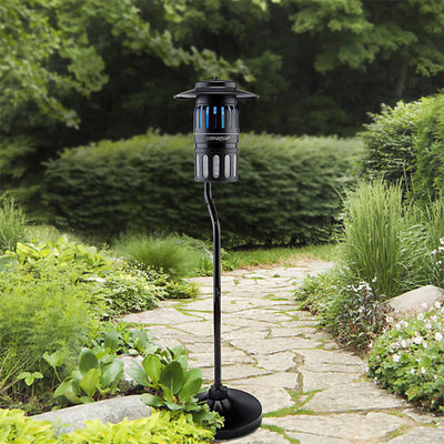 Dynatrap Smokeless Flying Insect Trap with Pole Stand and Water Tray, Black - VMInnovations