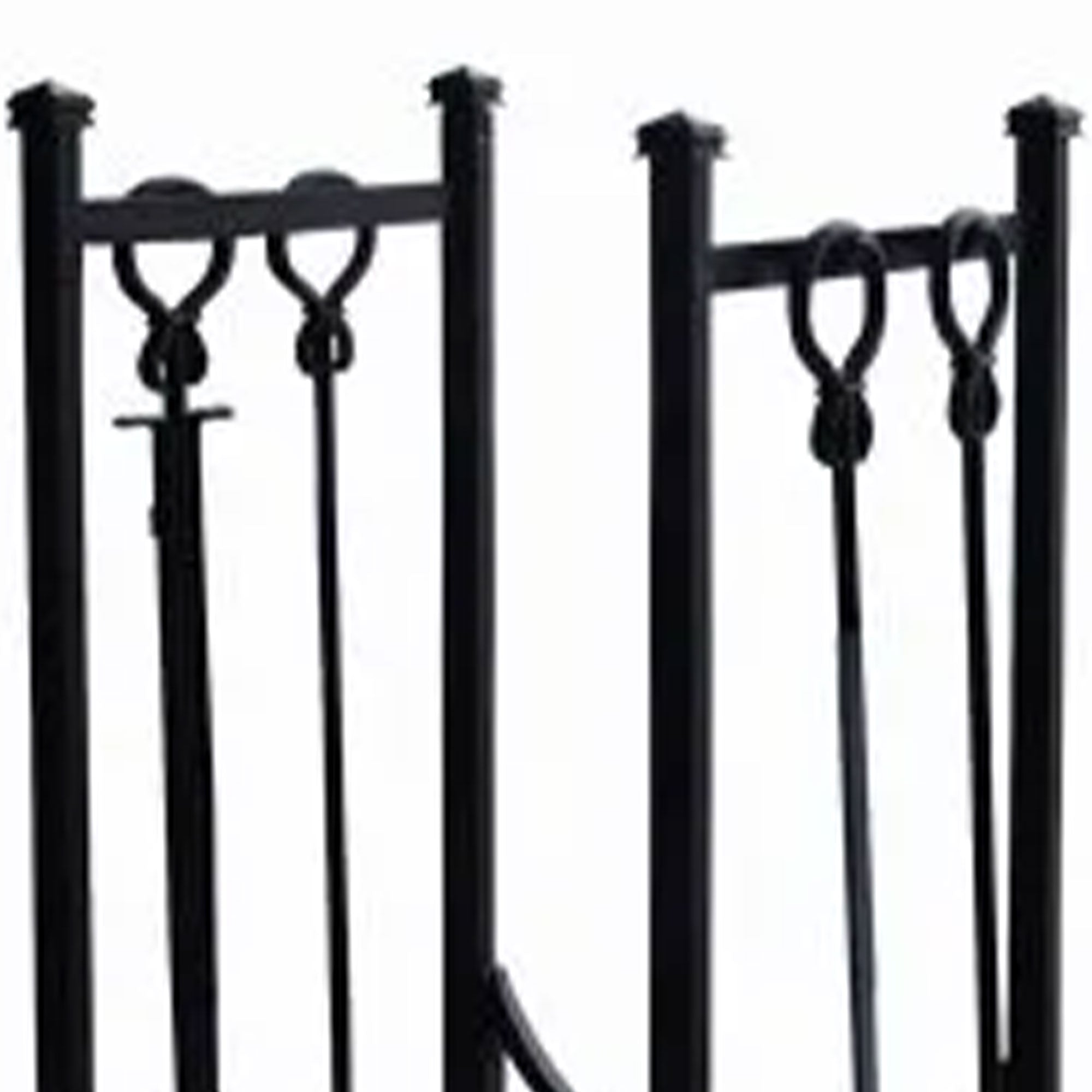 Panacea Firewood Rack with Brush, Tong, Shovel, Poker, & Shelf, Black (Used) - VMInnovations