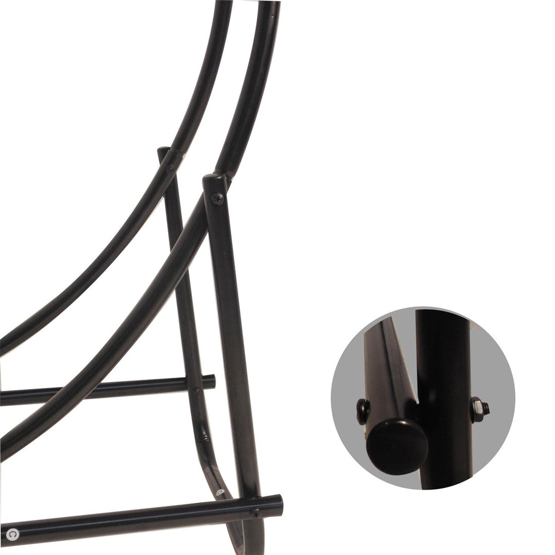 Panacea Open Hearth 20" Steel Log Hoop for Storing Firewood, Black (Open Box) - VMInnovations