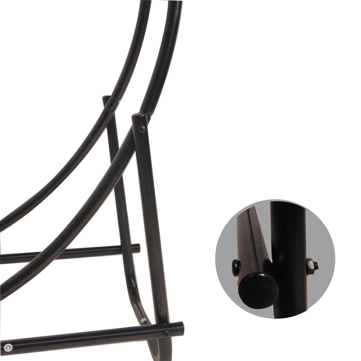 Panacea Open Hearth 20" Steel Log Hoop for Storing Firewood, Black (Open Box) - VMInnovations