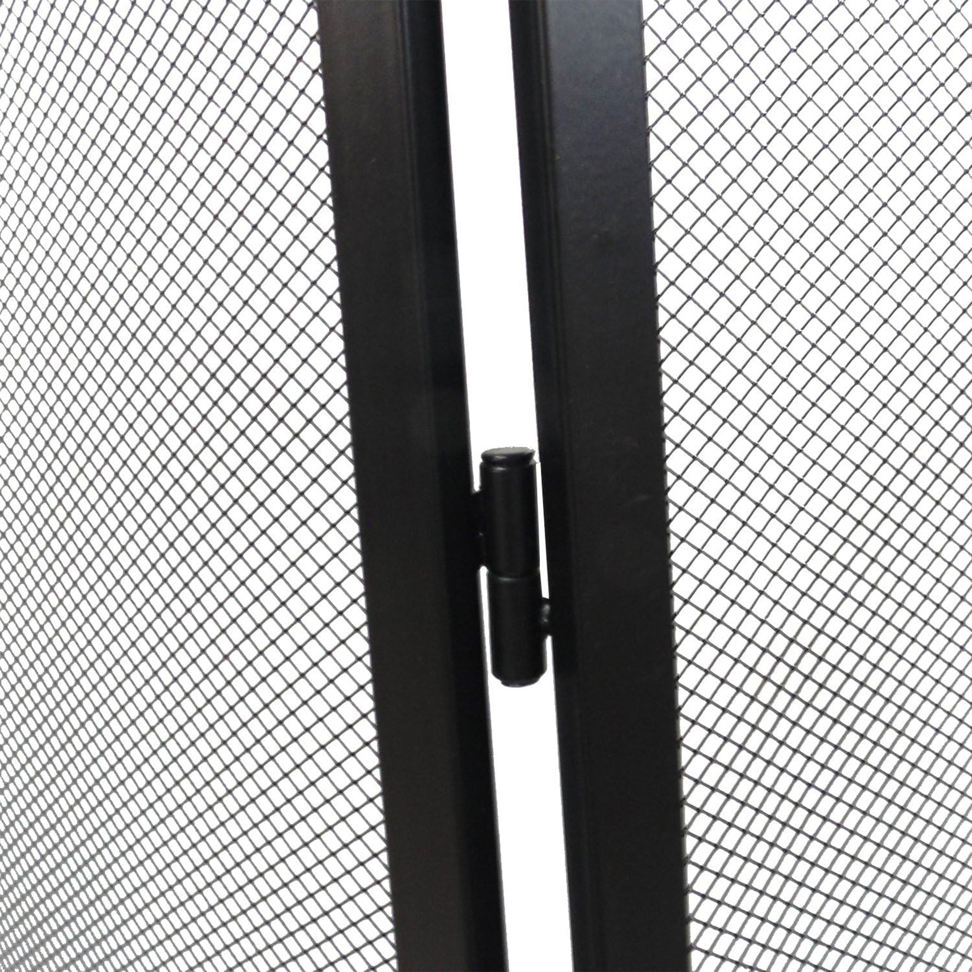 Panacea 30 by 48 Inch 3 Panel Matte Fireplace Screen with Arched Design, Black - VMInnovations