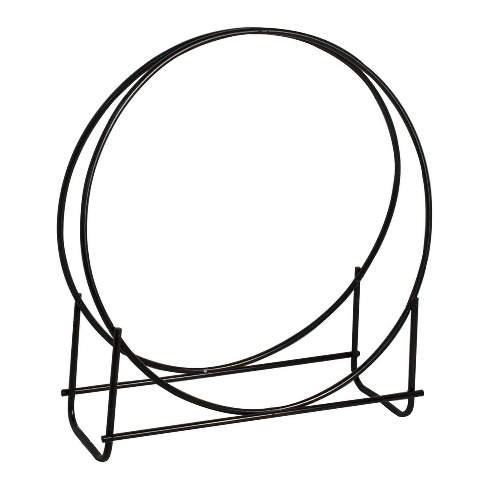 Panacea 40" Thick Tubular Steel Hoop Style Log Rack for Wood, Black (Used) - VMInnovations