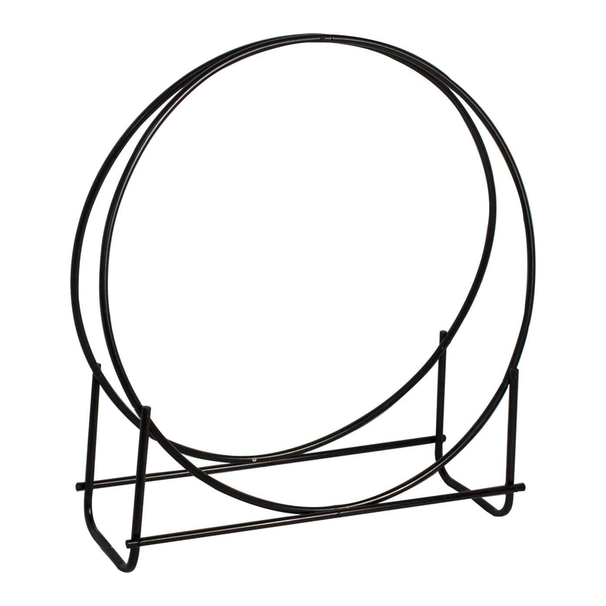Panacea 40" Thick Tubular Hoop Style Log Rack for Wood Stacking, Black(Open Box) - VMInnovations