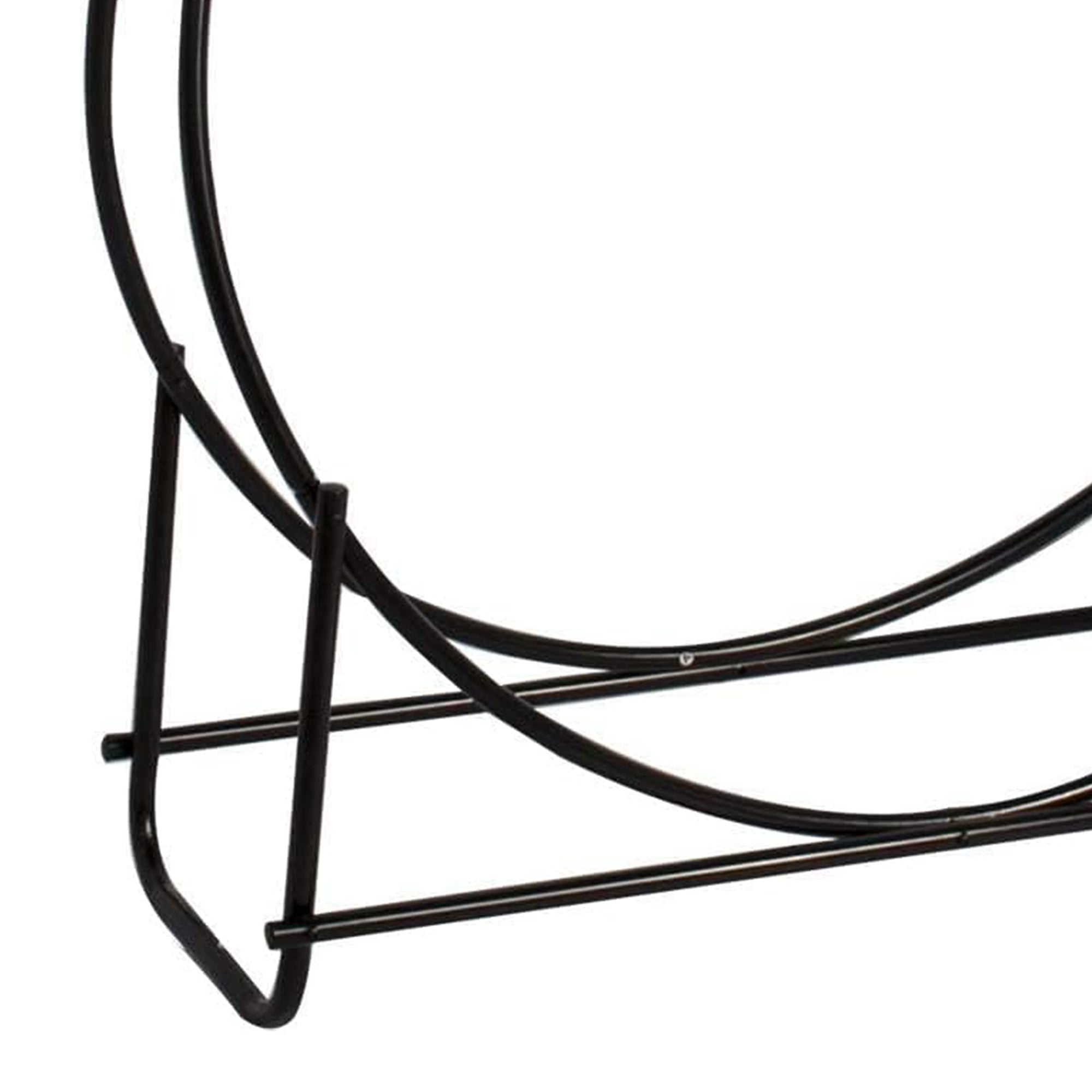 Panacea 40" Thick Tubular Hoop Style Log Rack for Wood Stacking, Black(Open Box) - VMInnovations