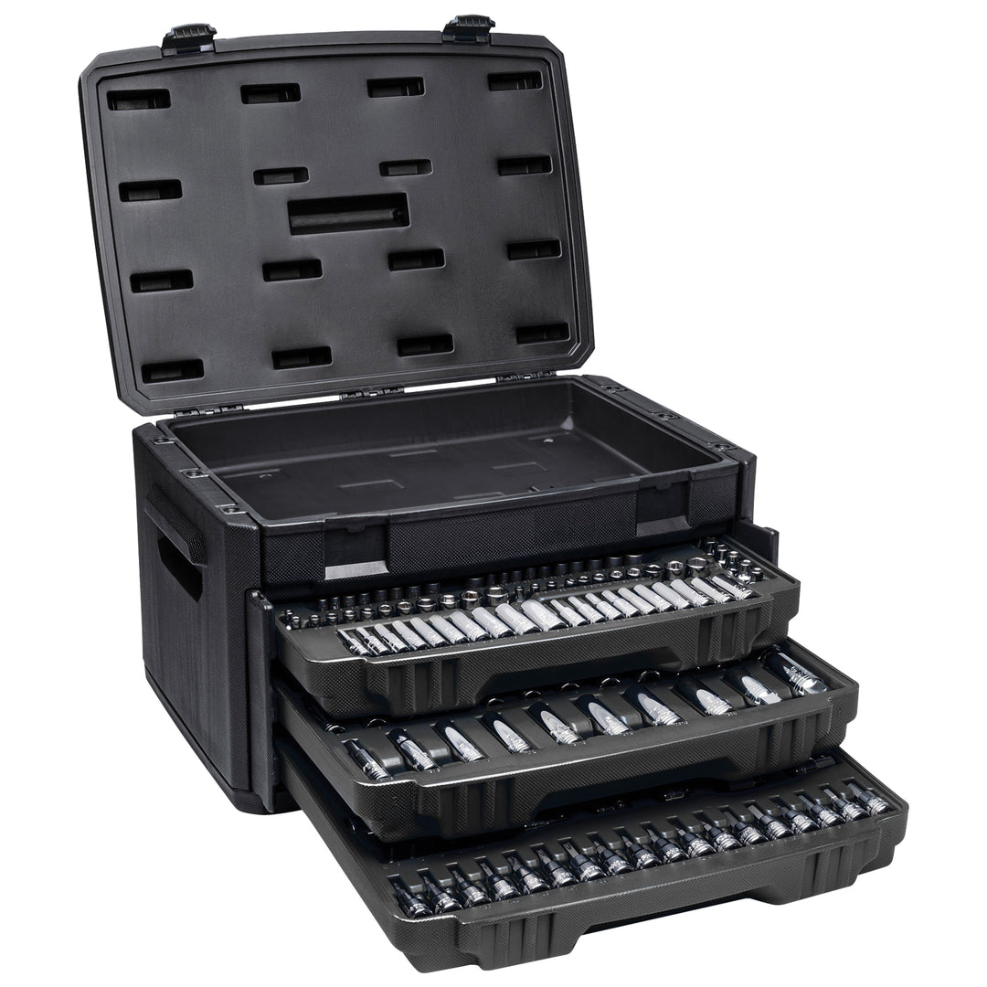 Master Mechanic 205 Piece Mechanics SAE Metric Socket Set with Case (For Parts)