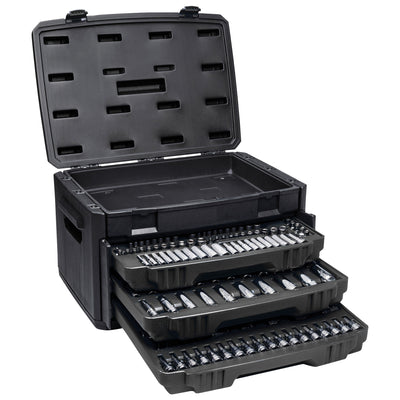 Master Mechanic 205 Piece Mechanics SAE Metric Socket Set with Case (For Parts) - VMInnovations