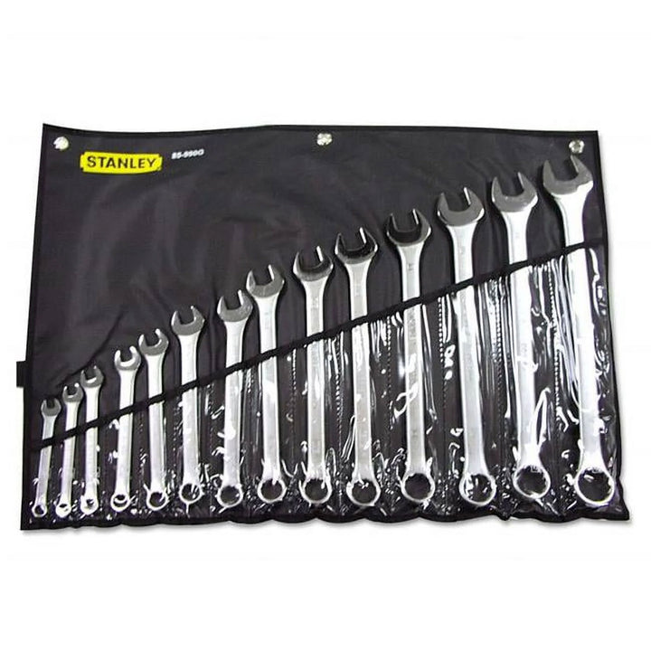 Master Mechanic Nickel Chrome Plated SAE Combination Wrench Set (Open Box)