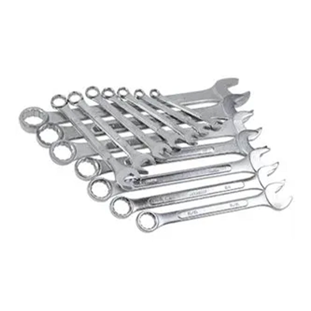 Master Mechanic Nickel Chrome Plated SAE Combination Wrench Set (Open Box) - VMInnovations