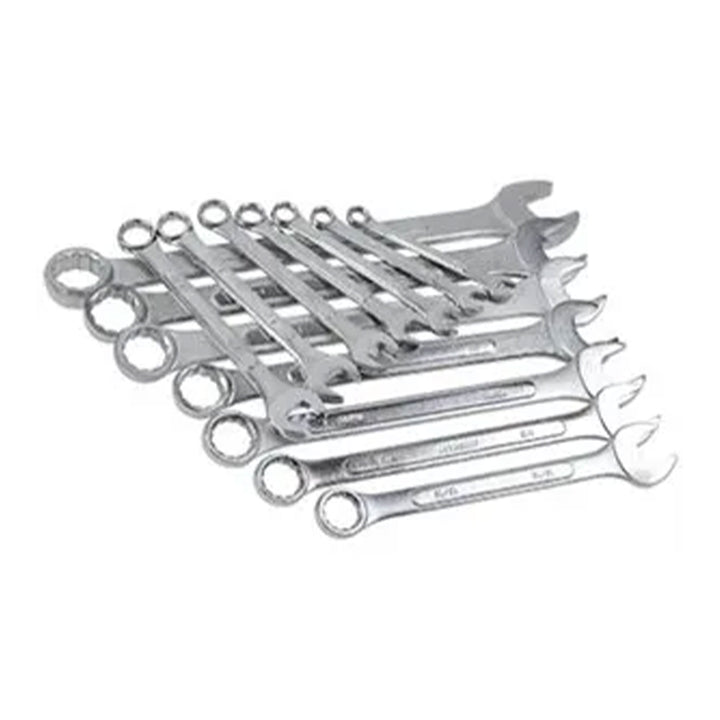 Master Mechanic Nickel Chrome Plated SAE Combination Wrench Set (Open Box)