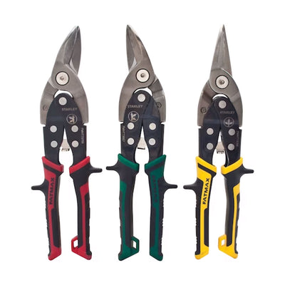 Stanley 3 Piece FatMax Aviation Tin Snip Set with Chrome Molybdenum Steel Blades - VMInnovations