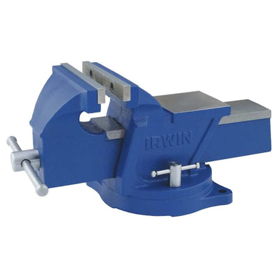 IRWIN 6 Inch Heavy Duty Work Bench Vise w/Swivel Base & Long Barrel (Open Box)