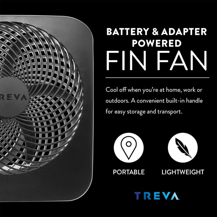 O2Cool 10' 2 Speed Power Battery or Electric Portable Fan, Black (Open Box)