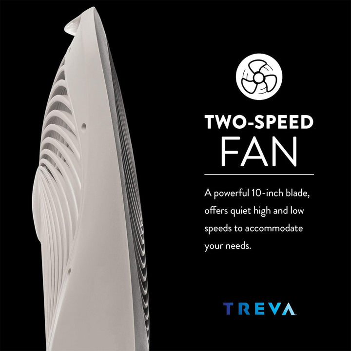 O2Cool 10' 2 Speed Power Battery or Electric Portable Fan, Black (Open Box)