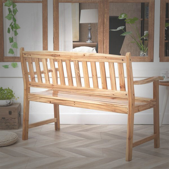 Jack Post 4ft Durable Classic Hardwood Bench Sits Up To 2 People (Open Box) - VMInnovations