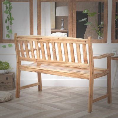 Jack Post 4ft Durable Classic Hardwood Bench Sits Up To 2 People (Open Box) - VMInnovations