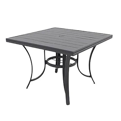 Four Seasons Courtyard Top Dining Table w/Umbrella Hole, Gray (Open Box)