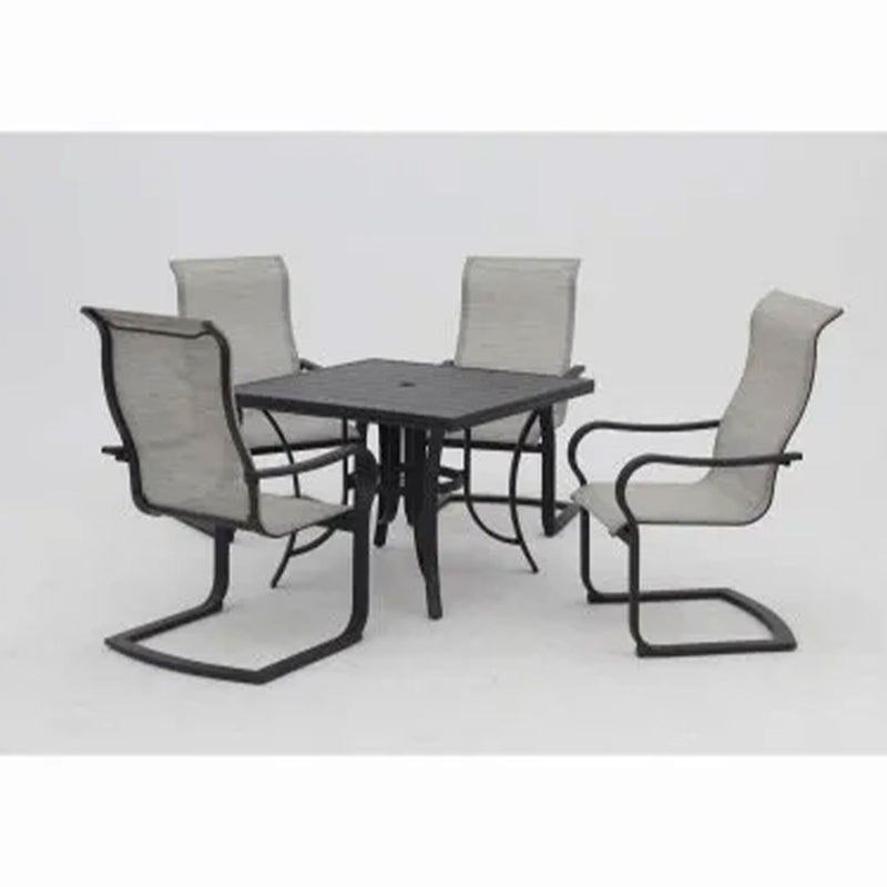 Four Seasons Courtyard Top Dining Table w/Umbrella Hole, Gray (Open Box)