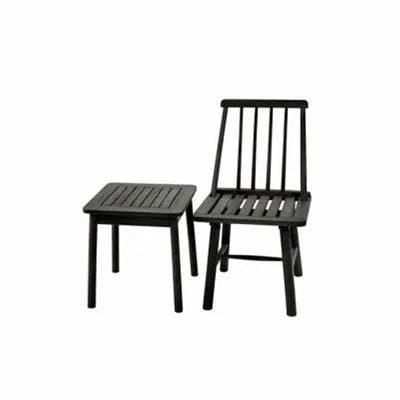 Jack Post Classic Indoor and Outdoor Farmhouse Armless Chair, Black (Open Box)