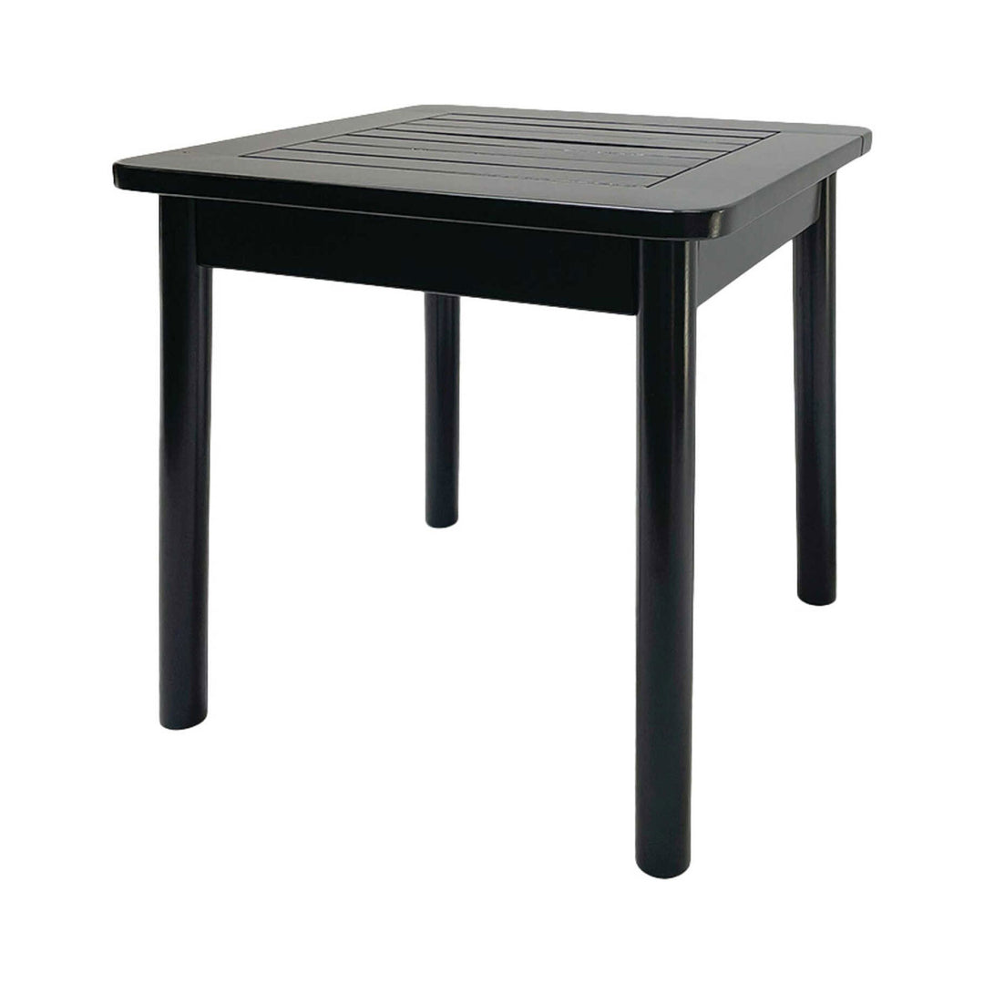 Jack Post Outdoor Hardwood Square Patio Dining Side End Table, Black (Open Box)