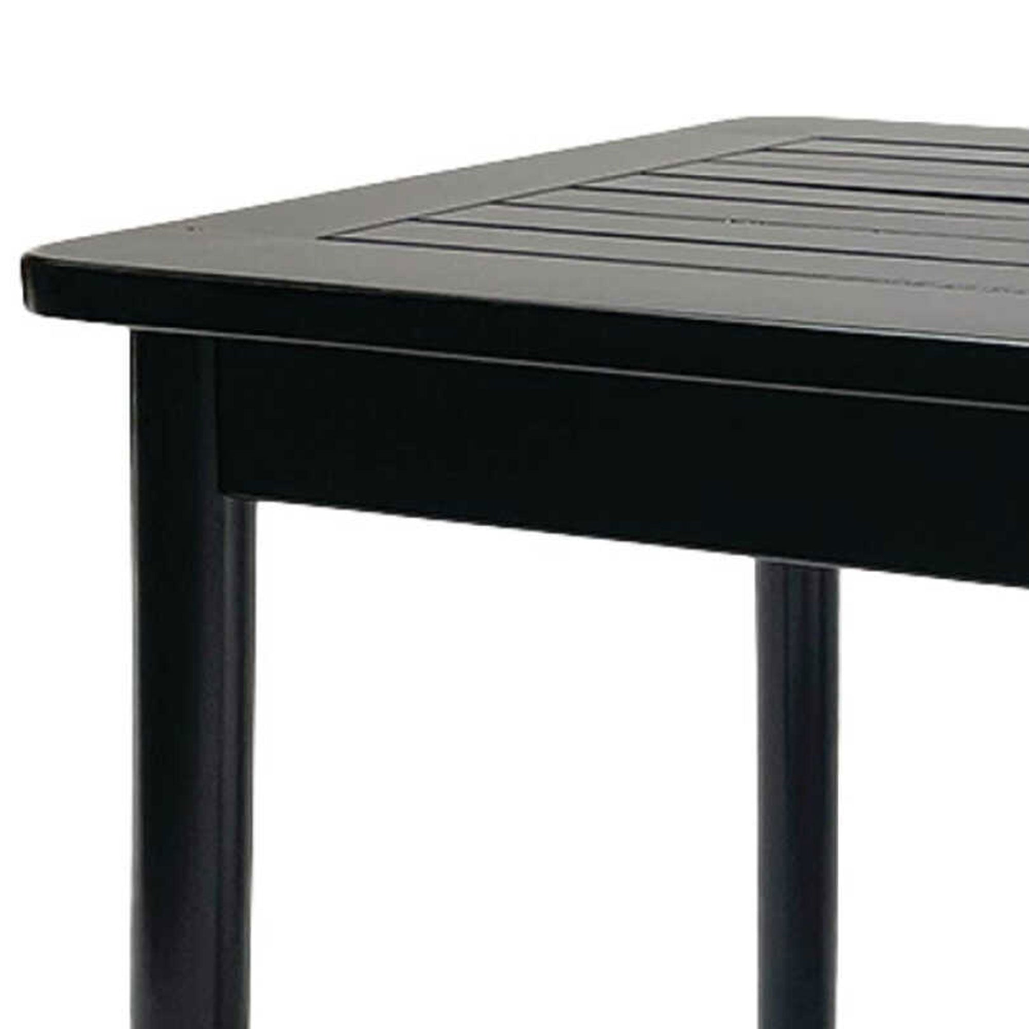 Jack Post Farmhouse Outdoor Hardwood Square Patio Dining Side End Table, (Used)