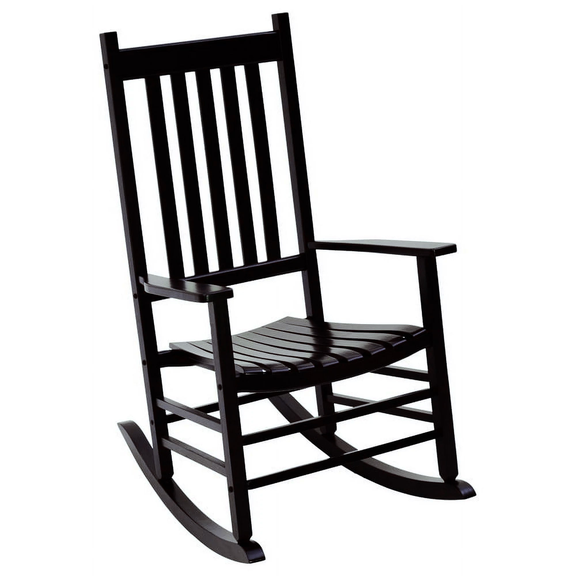Jack Post Knollwood Mission Style Outdoor Hardwood Porch Rocker Chair, Black - VMInnovations