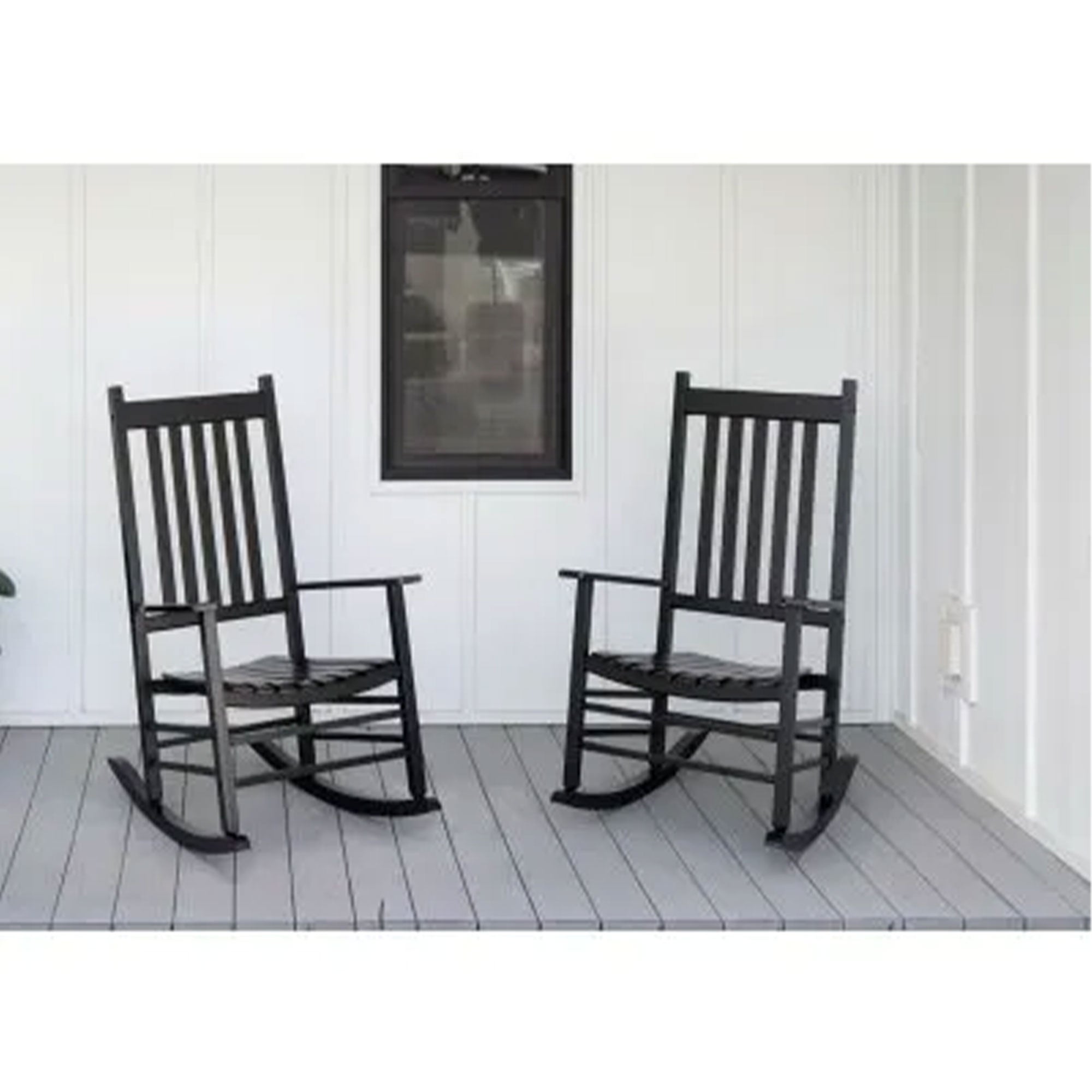 Jack Post Knollwood Mission Style Outdoor Hardwood Rocker Chair, Black (Used) - VMInnovations