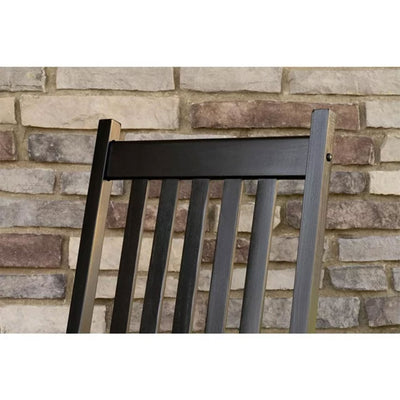 Jack Post Knollwood Mission Style Outdoor Hardwood Rocker Chair, Black (Used) - VMInnovations