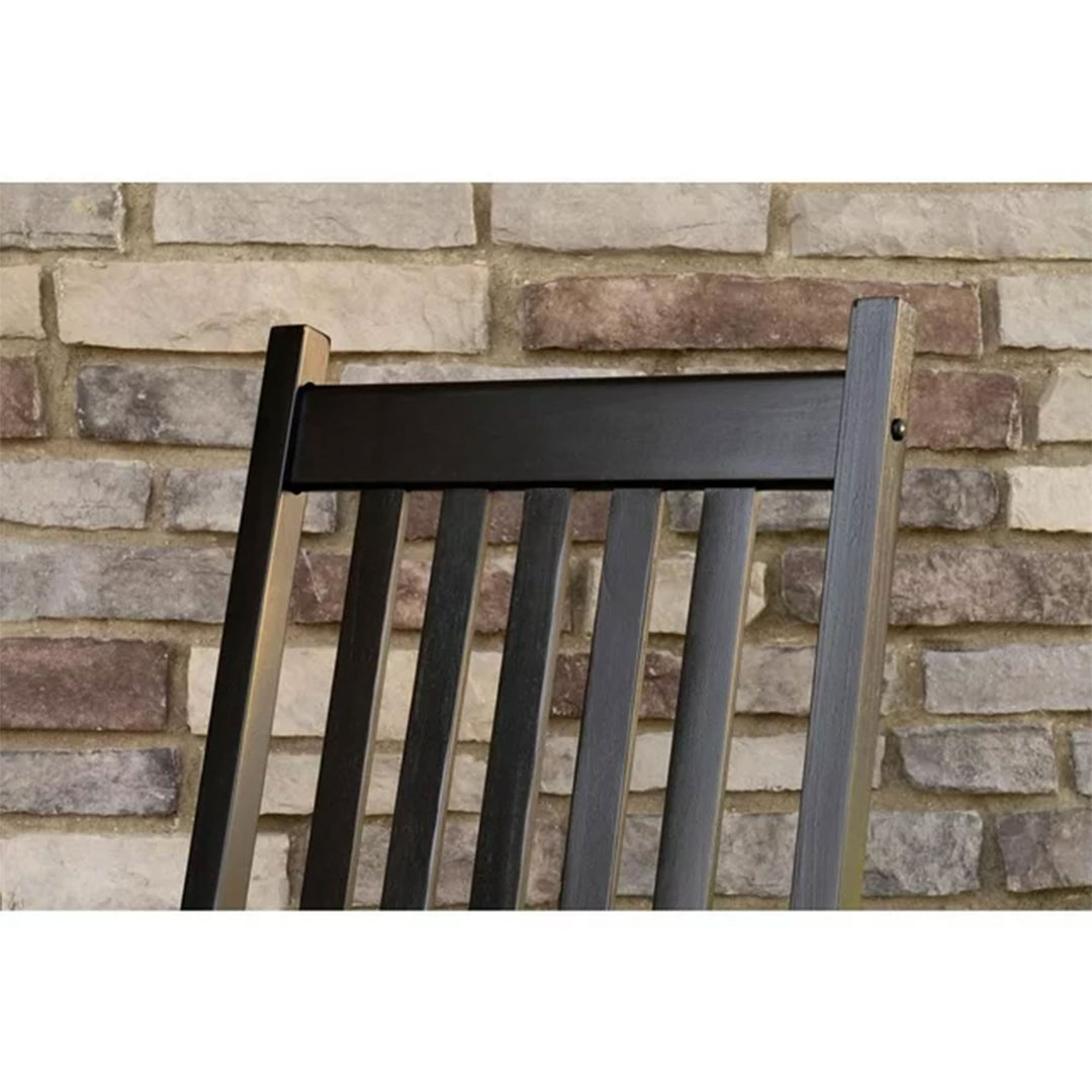 Jack Post Knollwood Mission Style Outdoor Hardwood Rocker Chair, Black (Used)