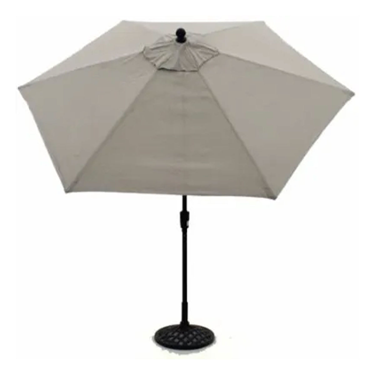 Four Seasons Courtyard 9' Round Sling Fabric Highland Umbrella, Gray (Open Box) - VMInnovations