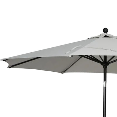 Four Seasons Courtyard 9' Round Sling Fabric Highland Market Umbrella, Gray