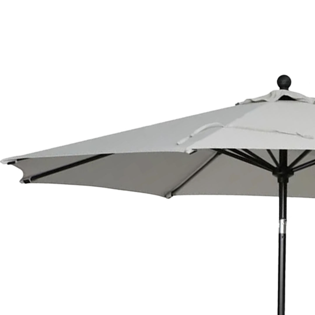 Four Seasons Courtyard 9' Round Sling Fabric Highland Umbrella, Gray (Open Box)