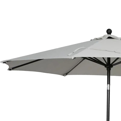 Four Seasons Courtyard 9' Round Sling Fabric Highland Umbrella, Gray (Open Box) - VMInnovations