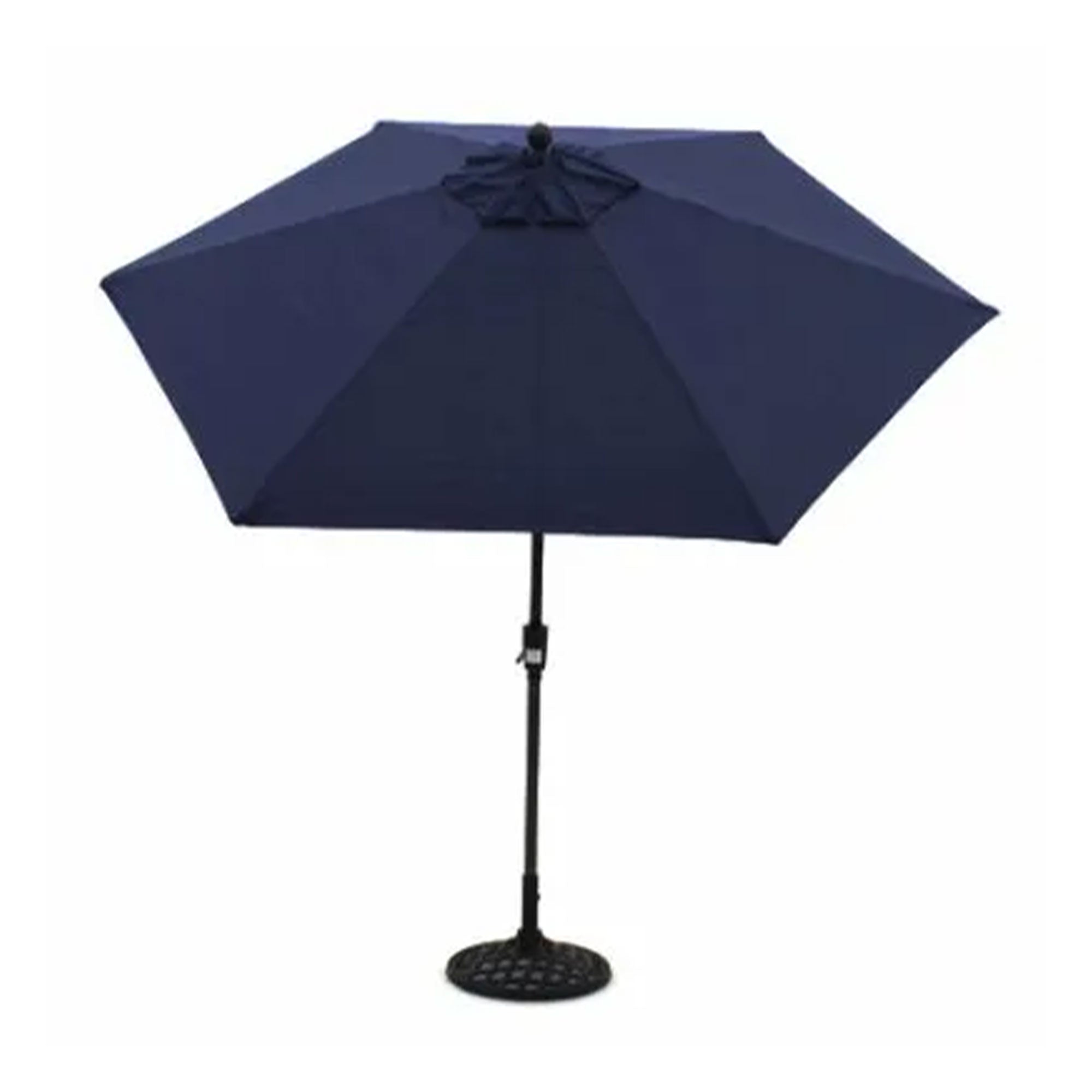 Four Seasons Courtyard Brookfield 9 Foot Outdoor Patio Market Umbrella, Navy - VMInnovations