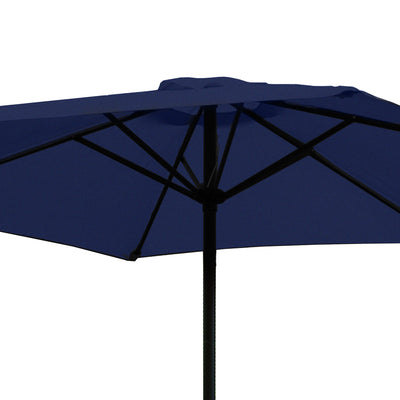 Four Seasons Courtyard Brookfield 9 Foot Outdoor Patio Market Umbrella, Navy - VMInnovations