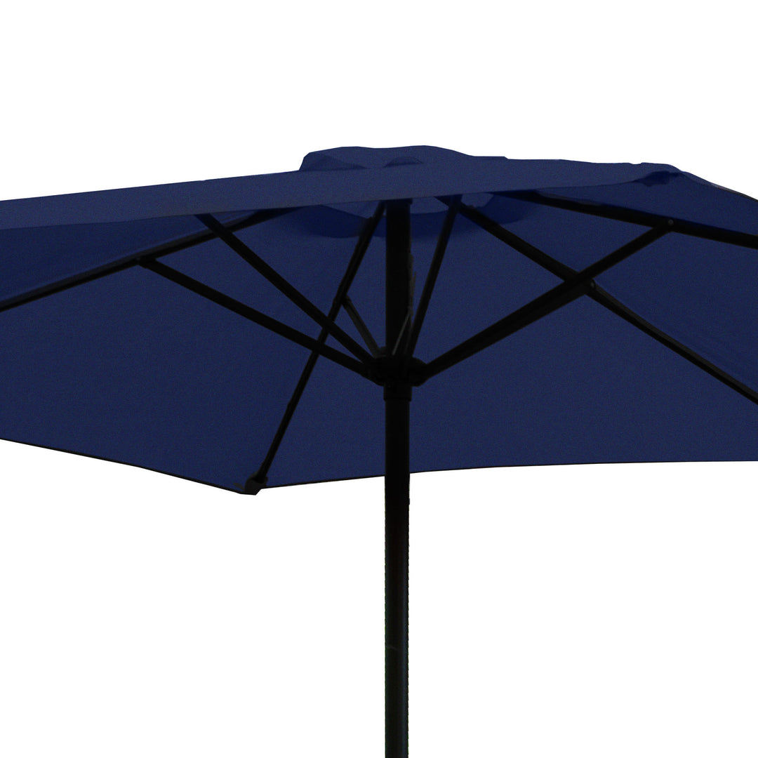 Four Seasons Courtyard Brookfield 9ft Patio Market Umbrella, Navy (Open Box) - VMInnovations