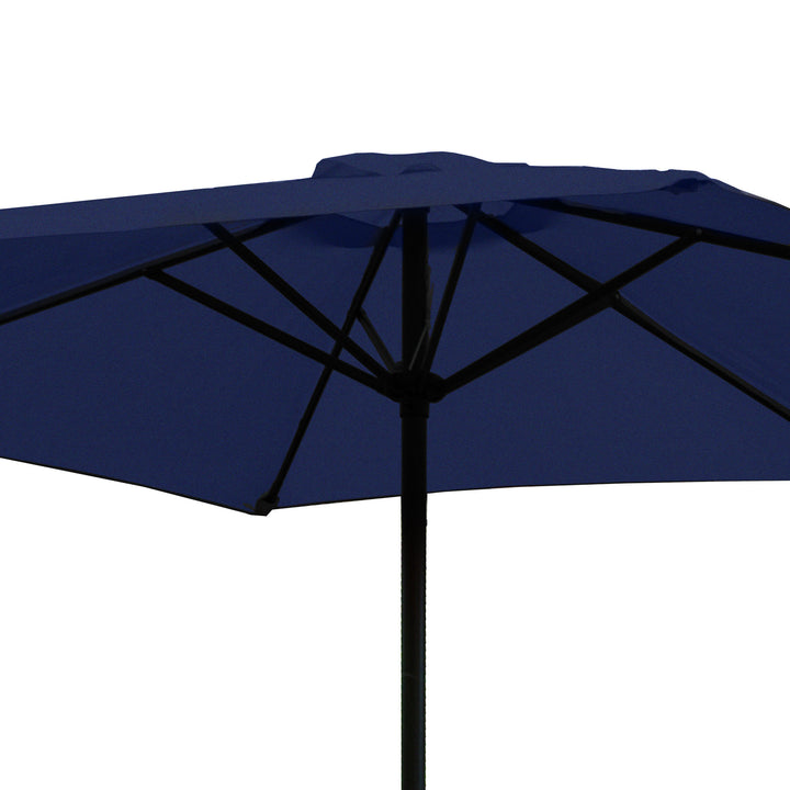 Four Seasons Courtyard Brookfield 9ft Patio Market Umbrella, Navy (Open Box) - VMInnovations