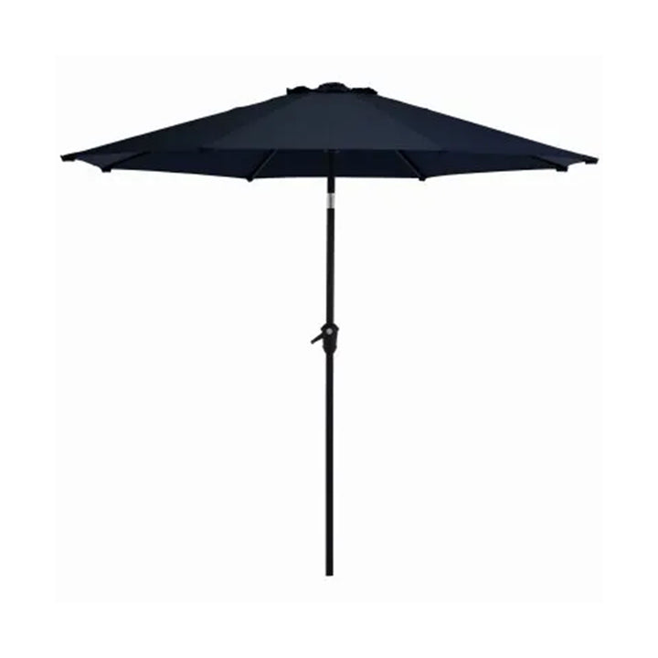 Four Seasons Courtyard 9ft Outdoor Patio Market Umbrella, Navy Blue (Open Box)