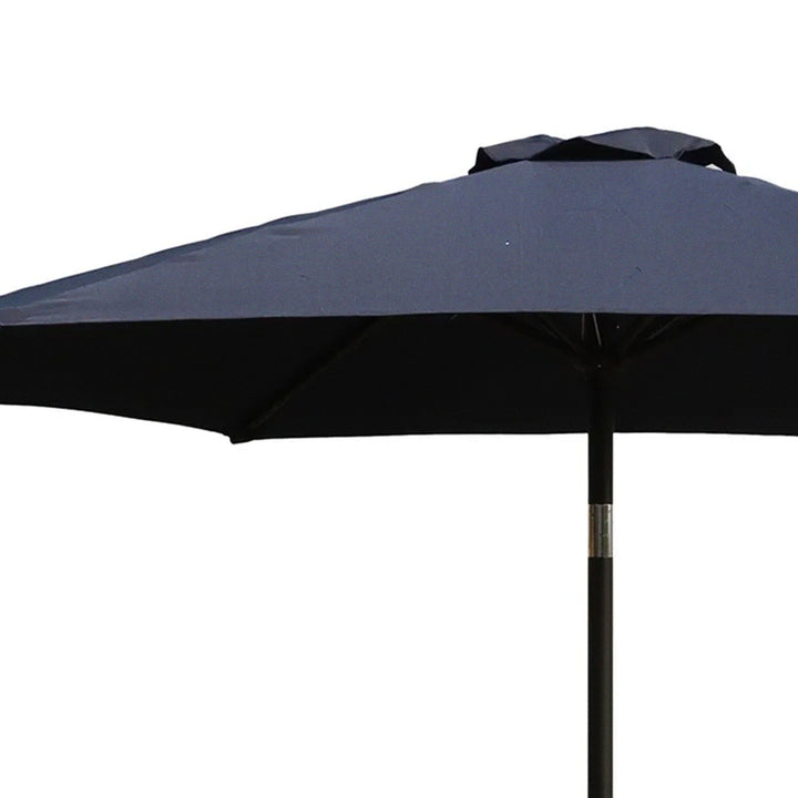 Four Seasons Courtyard 9ft Outdoor Patio Market Umbrella, Navy Blue (Open Box)