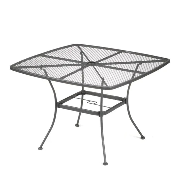 Woodard Uptown 42" Steel Mesh Square Bistro Style Patio Table, Black (Open Box)