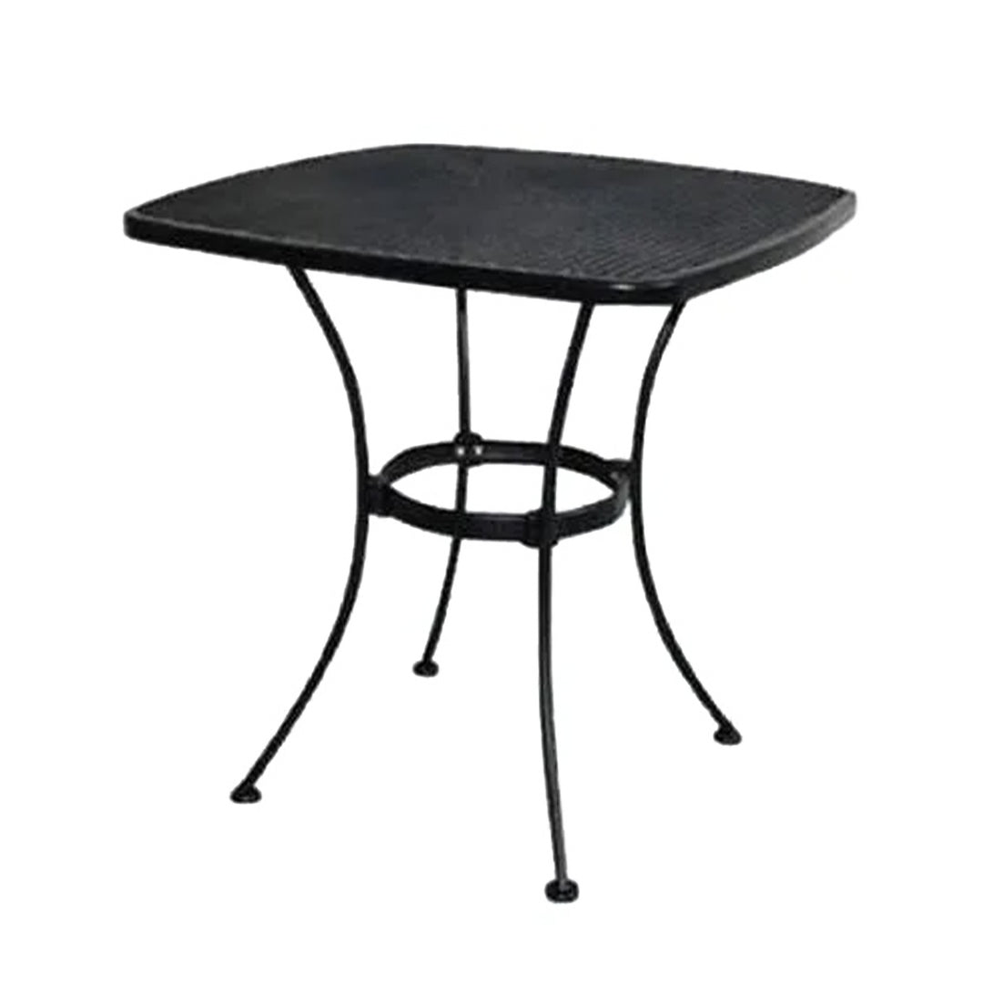 Woodard Uptown 28" Steel Mesh Square Bistro Style Patio Table, Black (Open Box) - VMInnovations