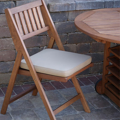 Outdoor Interiors 7 Piece Fold and Store Eucalyptus Hardwood Outdoor Dining Set - VMInnovations
