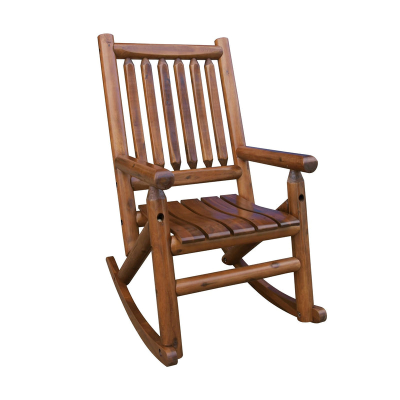 Leigh Country Porch Rocking Chair with Z Frame Design and Contoured Seating