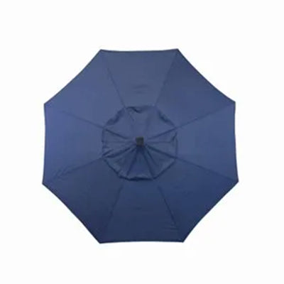 Four Seasons Courtyard 9’ Polyester Patio Market LED Umbrella w/Steel Pole, Navy - VMInnovations