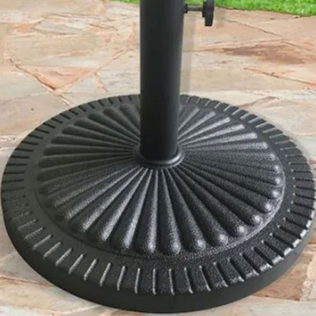 Four Seasons Courtyard 22" Umbrella Base Fits Up To 2" Pole, Black (Open Box)