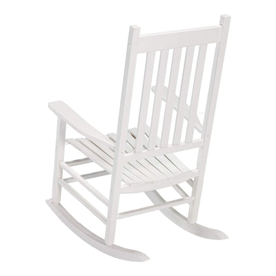 Knollwood Mission Style Kiln-dried Hardwood Porch Rocking Chair, White (Used)