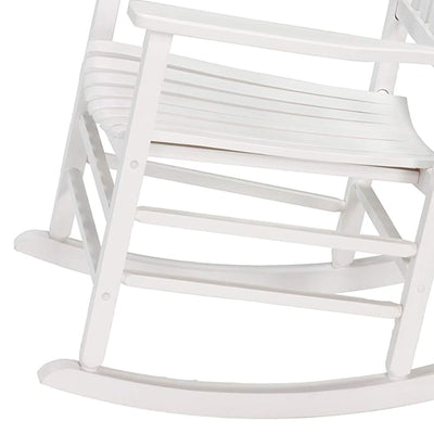 Knollwood Mission Style Kiln-dried Hardwood Porch Rocking Chair, White (Used) - VMInnovations